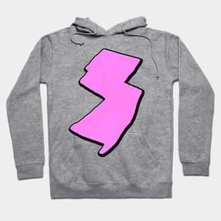 Pink New Jersey Outline Hoodie